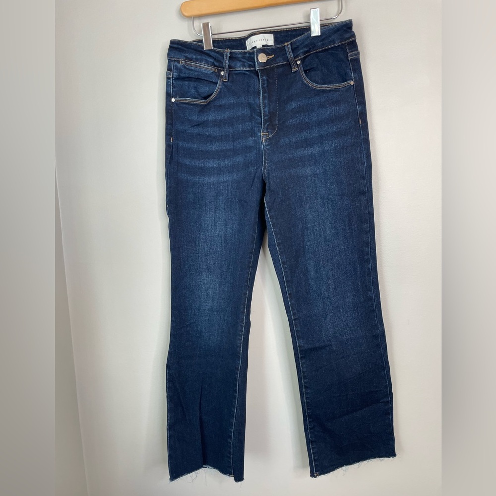 Women's Straight Leg Jeans - Dark Blue